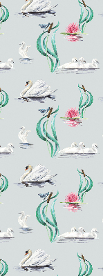 Store occultant fenêtre avec motif de cygnes et de canards