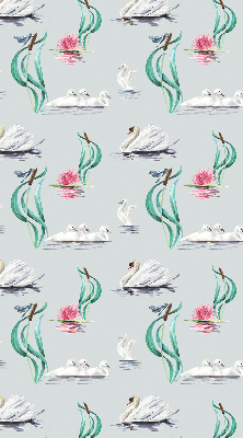 Store occultant fenêtre avec motif de cygnes et de canards