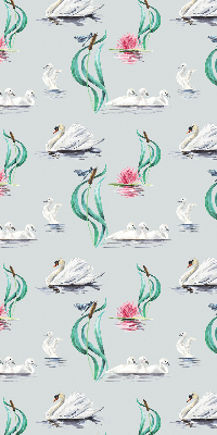 Store occultant fenêtre avec motif de cygnes et de canards