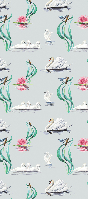 Store occultant fenêtre avec motif de cygnes et de canards