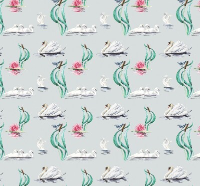 Store occultant fenêtre avec motif de cygnes et de canards