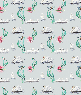 Store occultant fenêtre avec motif de cygnes et de canards