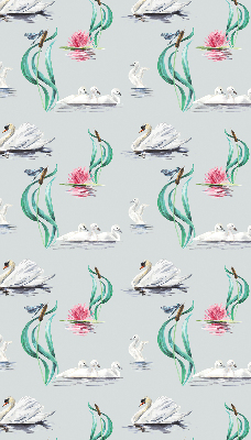 Store occultant fenêtre avec motif de cygnes et de canards