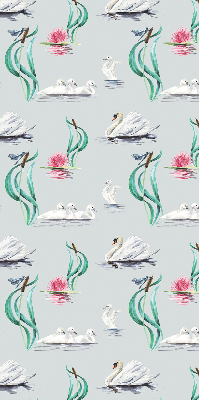Store occultant fenêtre avec motif de cygnes et de canards