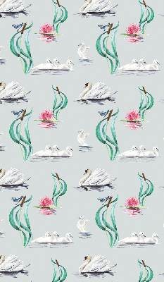 Store occultant fenêtre avec motif de cygnes et de canards