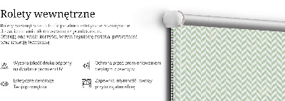 Store fenêtre intérieur à chevrons verts