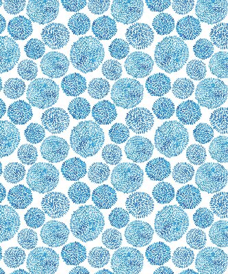 Store enrouleur occultant cercles de pétales bleus