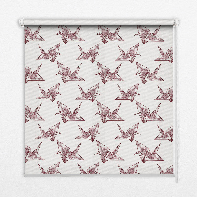 Store occultant fenêtre avec cygnes en origami