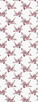 Store occultant fenêtre avec cygnes en origami