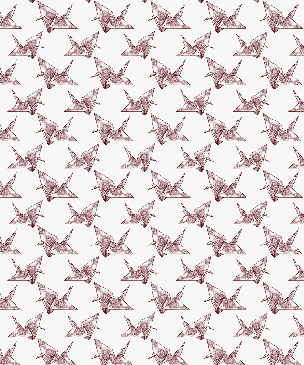 Store occultant fenêtre avec cygnes en origami