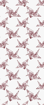 Store occultant fenêtre avec cygnes en origami