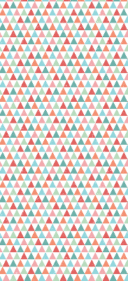 Store enrouleur occultant à motifs de triangles colorés