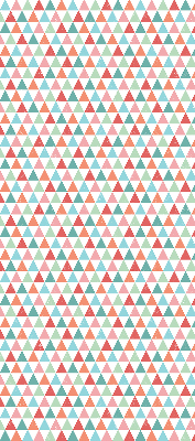 Store enrouleur occultant à motifs de triangles colorés