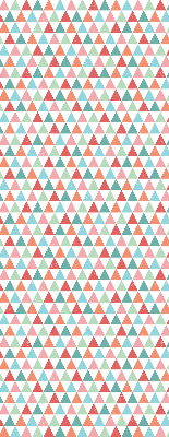 Store enrouleur occultant à motifs de triangles colorés
