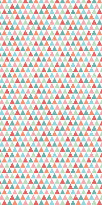 Store enrouleur occultant à motifs de triangles colorés