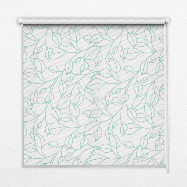Store fenêtre intérieur en feuilles turquoise
