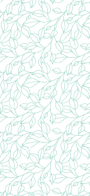 Store fenêtre intérieur en feuilles turquoise