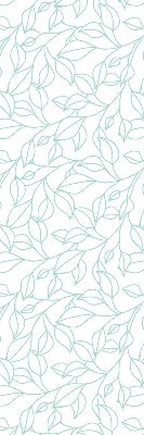 Store fenêtre intérieur en feuilles turquoise