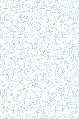Store fenêtre intérieur en feuilles turquoise