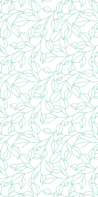 Store fenêtre intérieur en feuilles turquoise