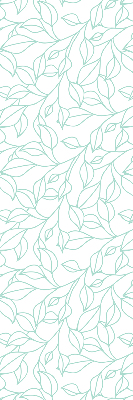 Store fenêtre intérieur en feuilles turquoise
