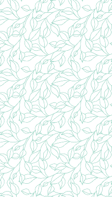 Store fenêtre intérieur en feuilles turquoise