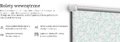 Store fenêtre intérieur en feuilles turquoise