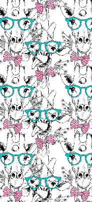 Store occultant fenêtre girafe à lunettes