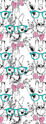 Store occultant fenêtre girafe à lunettes