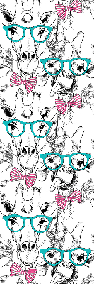 Store occultant fenêtre girafe à lunettes
