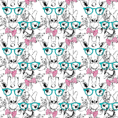 Store occultant fenêtre girafe à lunettes