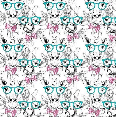 Store occultant fenêtre girafe à lunettes