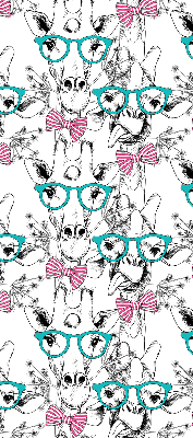 Store occultant fenêtre girafe à lunettes