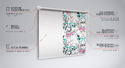 Store occultant fenêtre girafe à lunettes