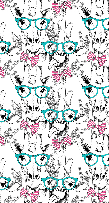 Store occultant fenêtre girafe à lunettes
