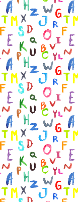 Store fenêtre intérieur avec lettres colorées