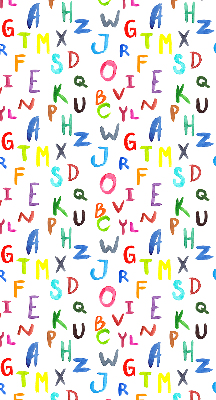 Store fenêtre intérieur avec lettres colorées
