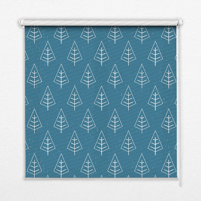 Store occultant fenetre avec motif arbres sous la pluie