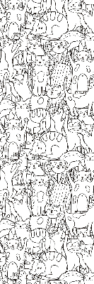 Store enrouleur occultant avec motif de chats dessinés