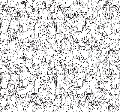 Store enrouleur occultant avec motif de chats dessinés