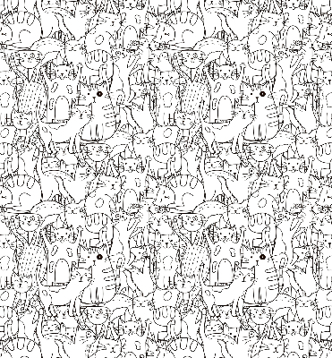 Store enrouleur occultant avec motif de chats dessinés