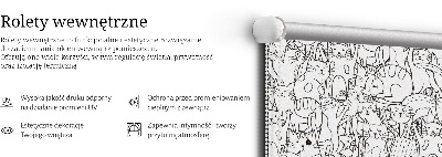 Store enrouleur occultant avec motif de chats dessinés