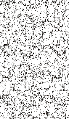 Store enrouleur occultant avec motif de chats dessinés