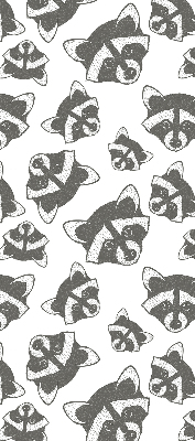 Store occultant fenetre avec motif de ratons laveurs dessinés