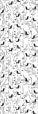 Store fenêtre intérieur avec motif d'oiseaux et d'arbres dessinés