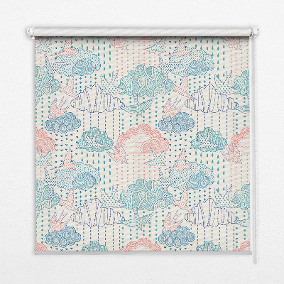 Store enrouleur occultant des nuages colorés avec des motifs
