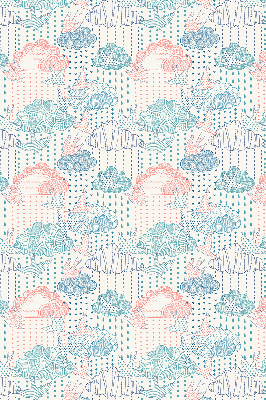 Store enrouleur occultant des nuages colorés avec des motifs