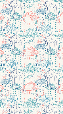 Store enrouleur occultant des nuages colorés avec des motifs