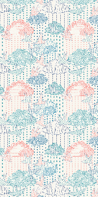 Store enrouleur occultant des nuages colorés avec des motifs
