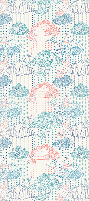 Store enrouleur occultant des nuages colorés avec des motifs